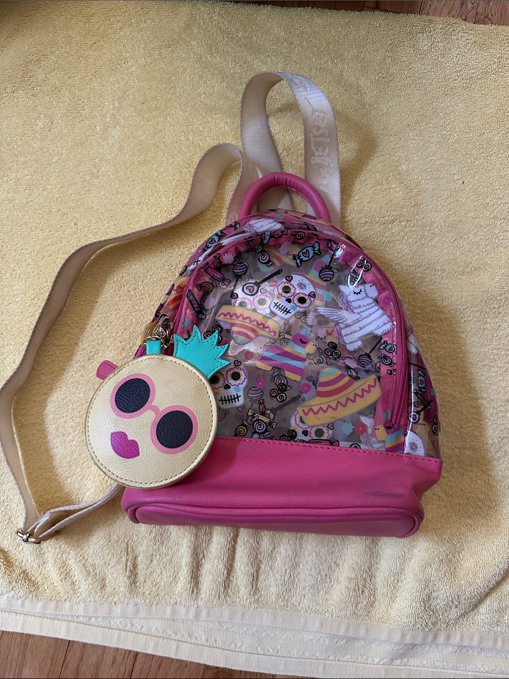 BETSEY JOHNSON Day of the Dead Bag Backpack, Skulls, Candy Piñata